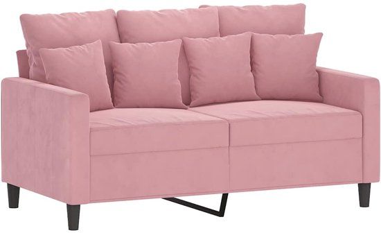 vidaXL Tweezitsbank 120 cm fluweel roze
