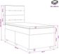 vidaXL Boxspringbed met matras, lichtgrijs, 90 x 200 cm, stof