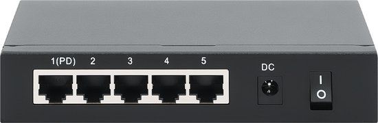 Intellinet 5-Port Gigabit PoE Switch - 4x PoE Ports, 26W, Black