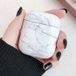 By Qubix AirPods 1/2 hoesje Marble series - hard case - Marble wit - Schokbestendig