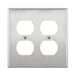 Enerlites 7722 2-Gang Duplex Receptacle RVS Wall Plate, Standaardgrootte