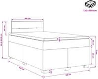 vidaXL Boxspringbed met matras Donkergroen 120 x 190 cm Fluweel