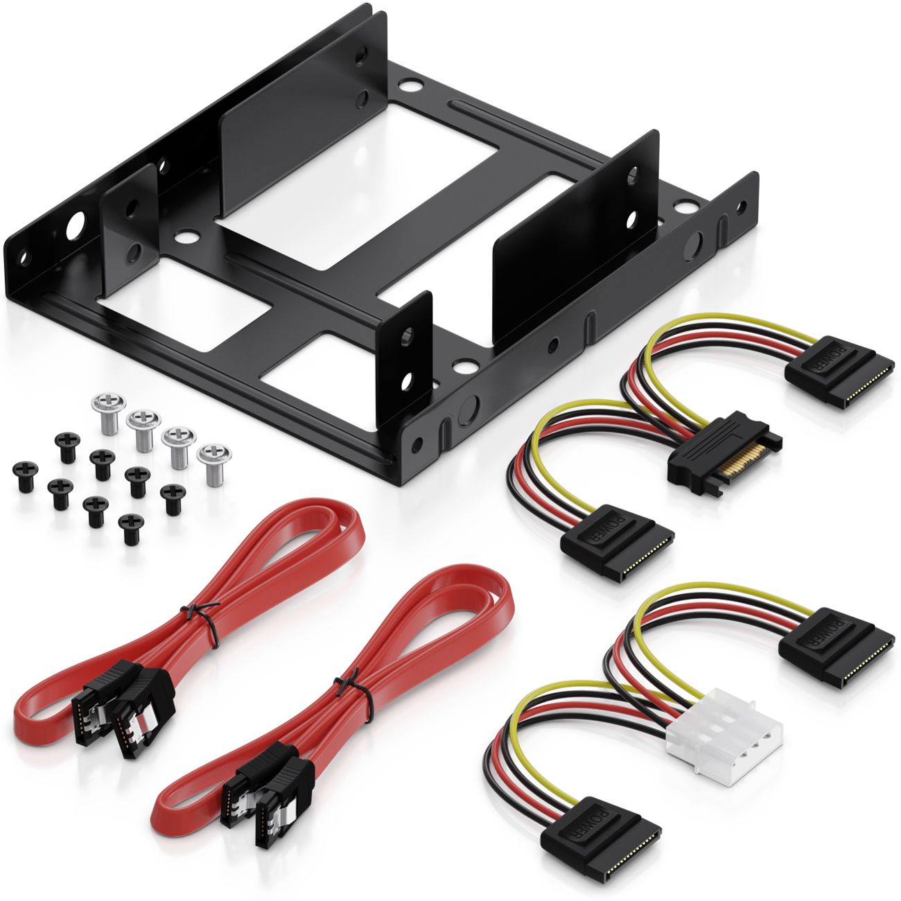 deleyCON MK2207 - Computerkast onderdelen - zwart - aluminium