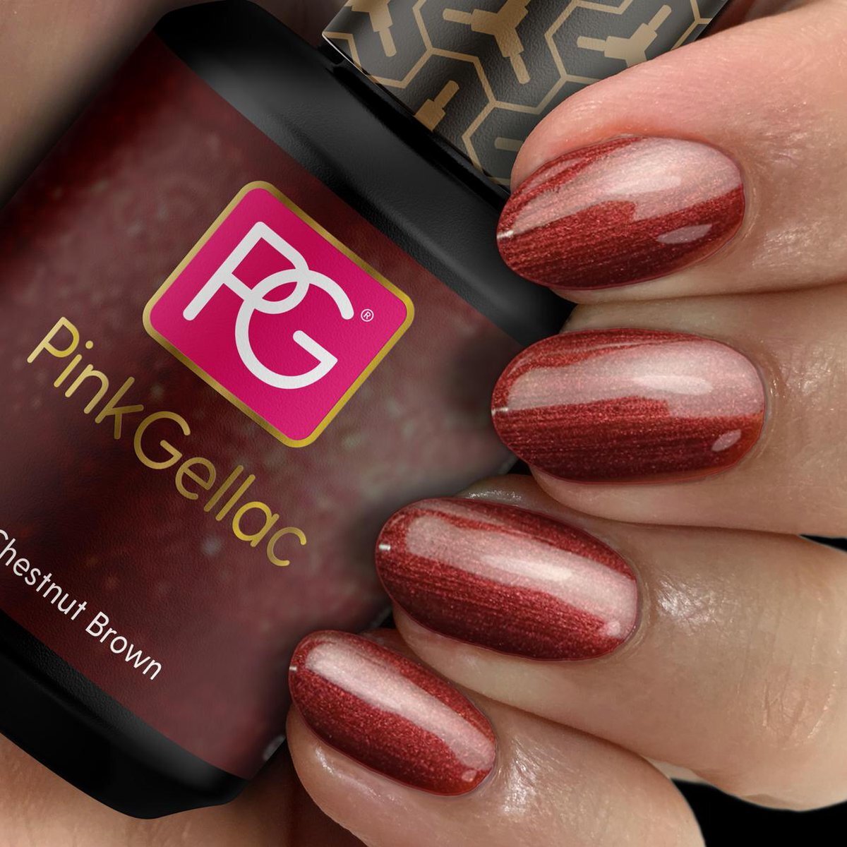 Pink Gellac Gel Nagellak Kleur 150 Chestnut Brown