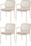4 Seasons Outdoor Barista dining tuinstoel stapelbaar latte Taste 4SO set van 4