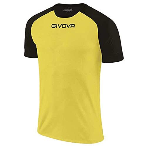 Givova Capo Heren T-shirt - Geel/Zwart - 2XS