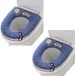 BeltAvenue Holding B.V. 2 Stuks Couvertures de siège de toilette, coussins de siège de toilette doux pour la maison avec boucle suspendue, tapis de couverture de siège de toilette doux et chaud lavable pour salle de bain, bleu