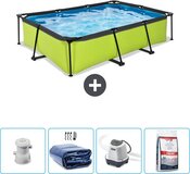 EXIT Rechthoekig Lime Frame Zwembad - 300 x 200 x 65 cm - Groen