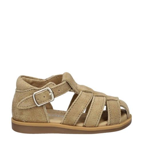 Nelson Kids suède sandalen taupe