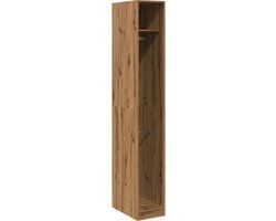 vidaXL Kledingkast 30x50x200 cm bewerkt hout artisanaal eikenkleur