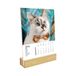 DRAEGER PARIS Kalender op basis katten 2024, 12 x 16,5 cm, jaar 2024, 7 talen, kalender voor maandelijkse kantoordecoratie, bamboe sokkel, FSC®-gecertificeerd papier, plantaardige inkt