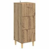 vidaXL Ladekast 33 x 34,5 x 90 cm Bewerkt hout Artisanaal eiken