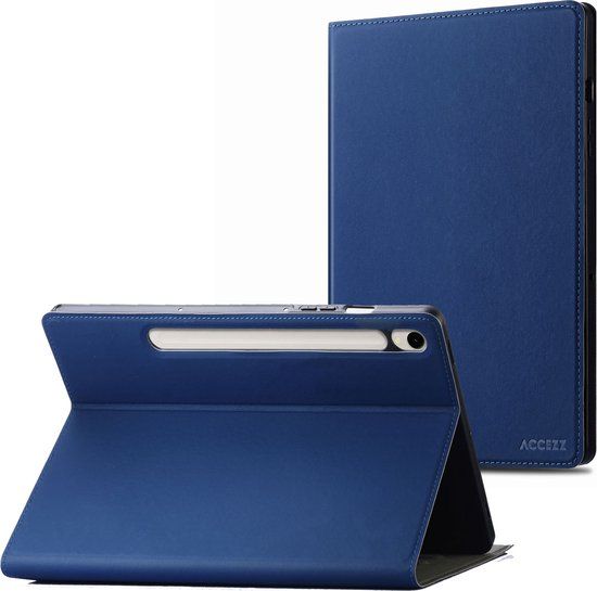 Accezz Classic Tablet Case - Book Case for Samsung Galaxy Tab S9 Ultra 14.6 inch - Dark Blue