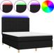 vidaXL Boxspringbed met matras en LED-verlichting, zwart, 140x200 cm, gestoffeerd