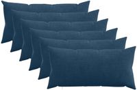 vidaXL - Kussensloop - 6 stuks - HEERLEN - Marineblauw - 40 x 80 cm - corduroy