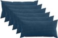 vidaXL - Kussensloop - 6 stuks - HEERLEN - Marineblauw - 40 x 80 cm - corduroy