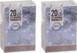 Merkloos Kerstverlichting - 2x - lichtsnoer - 20 led lampjes - helder wit - 2 meter - batterij