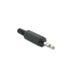 Intronics Kunststof 3.5 mm jack connector male - Zwart