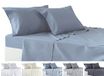 Todocama Beddengoedset, 4-delig, hoeslaken, 2 kussenslopen, 50 x 80 cm (bed 105-105 x 190/200 cm, grijsblauw)
