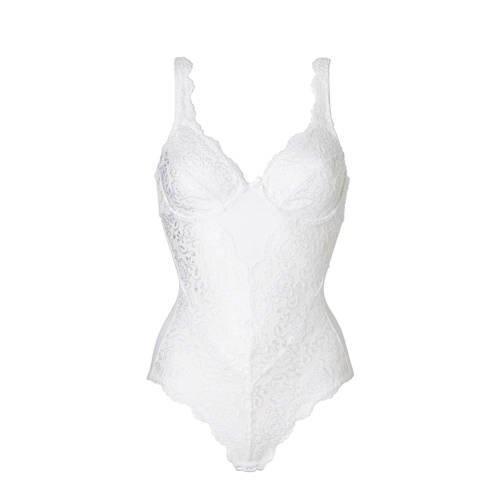 Sassa Mode corrigerende body Classic Lace met kant wit