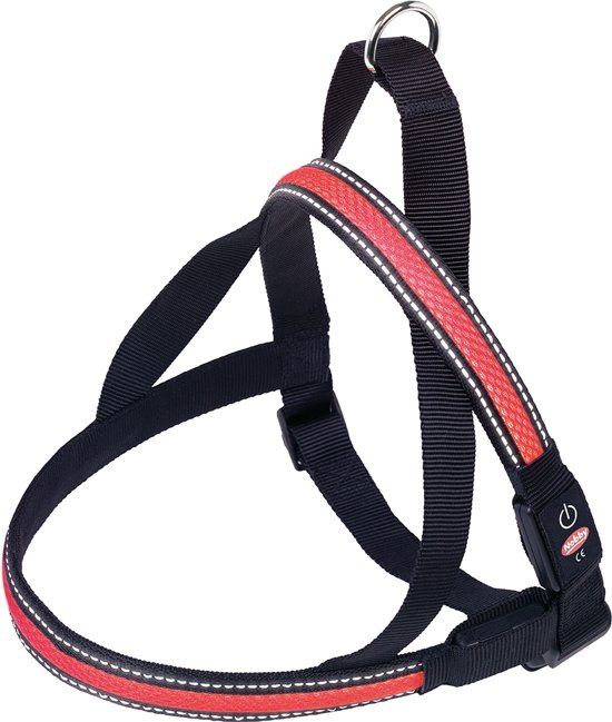 Nobby Verlicht Tuig - Hond - Rood - Oplaadbaar - Buikband: 50 tot 65 cm