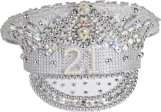 Ginger ray Glitter & glamour verjaardagshoed 21 jaar