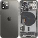 Apple iPhone 12 Pro Cache-batterie, avec châssis intermédiaire, pièces complètes, Gris (Graphite), Échange premium