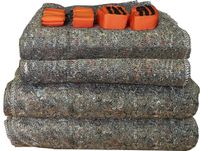 Kortpack Verhuisset: 2 x Verhuisdeken 150cm x 200cm + 2 x Verhuisdeken XXL 150cm x 300cm + 1 x 2-Persoons Draagband