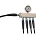 Metalsub Bloc De Distribution Avec Manomètre G 1/4´´ Inlet 4 Outlets
