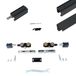 Argenta Xperta 2m rail - Zwart - vloerplint - Enkele deur - inbouw auto fix