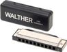 Gewa Walther Mondharmonica - 10 Gaten - 20 Tonen - C-Maat - Zwart/Chroom