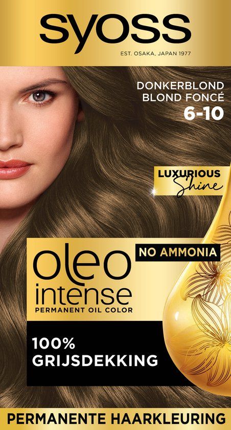 SYOSS Oleo Intense 6-10 Donkerblond - Haarverf - Permanente Haarkleuring - 1 stuk