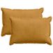 vidaXL Kussensloop HOUTEN Geel 50 x 80 cm corduroy