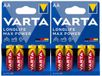Varta Longlife Max Power Alkaline Batterijen AA - 2 x 4 stuks - Voordeelverpakking