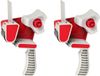 Benson Distributeur de ruban adhésif - 2x - métal - pour rouleau de ruban adhésif 50 mm