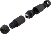 Deltaco LD-001 Waterdichte Koppeling voor CAT6 Kabels - IP67 - Zwart