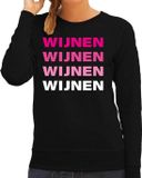 Bellatio Decorations Shoppartners Bv Wijn sweater voor dames - Zwart - L