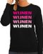 Bellatio Decorations Shoppartners Bv Wijn sweater voor dames - Zwart - L