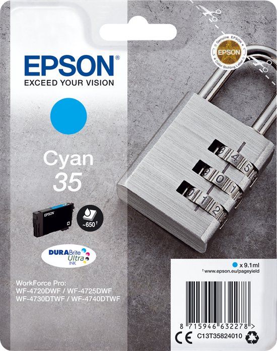 Epson 35 - Cyaan inktcartridge - Origineel