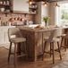 Tabourets en bois, marron, set de 2, dimensions 47x57x98 cm