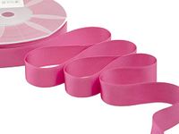 Furlanis - Dubbelzijdig satijnen lint, Italiaanse stof - fuchsia pioenroos, 25 mm x 25 m