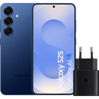 Samsung Galaxy S25 128GB Donkerblauw 5G + 25W Oplader Zwart