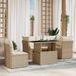 Maison Exclusive - Ensemble de meubles de jardin 6 pièces avec canapé et coussins, beige, en polyrotin