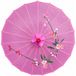 Merkloos Aziatische Chinese decoratie paraplu - roze - Lengte 41 cm - Dia 56 cm