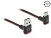 Delock USB-C - Easy-USB-A kabel | haaks boven/beneden | USB2.0 | QC 18W | nylon | 2 meter