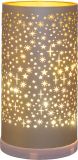 ANNA's collection Champagne Cylinder Glass Rotating LED Battery USB Connection 9x17cm