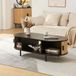 en.casa Salontafel Tvedestrand 120x55x40 cm zwart en naturel
