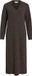 VILA VILIGA L/S V-NECK MIDI KNIT DRESS - NOOS - Dames - Mini jurken - M - Polyester/Elastaan - Coffee Bean