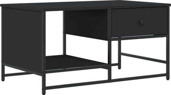 vidaXL Salontafel 85,5x51x45 cm bewerkt hout zwart