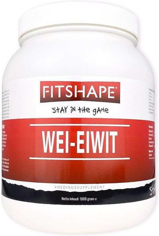 FITSHAPE WEI EIWIT VANILLE 1000g - Whey Protein - Spiergroei - Vanille Smaak